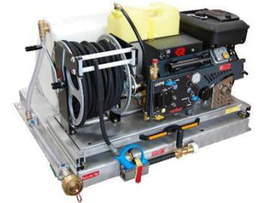 UHPS Skid unit with booster tank & reel